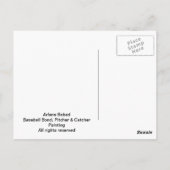 Baseball Pitcher & Catcher, Briefkaart (Achterkant)