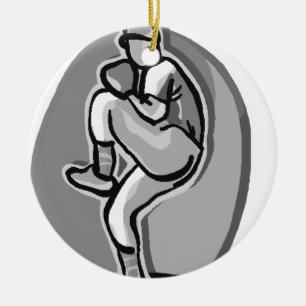 Baseball Pitcher Keramisch Ornament