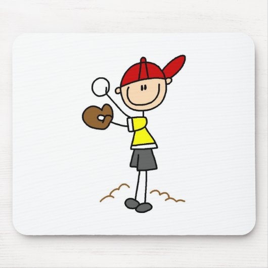 Baseball Pitcher Mousepad Muismat (Voorkant)