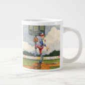 Baseball Pitcher op Mound van Jay Throckmorton Jumbo Mok (Rechts)