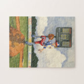 Baseball Pitcher op Mound van Jay Throckmorton Legpuzzel (Horizontaal)