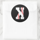 Baseball Pitcher Strikeout K Ronde Sticker (Tas)