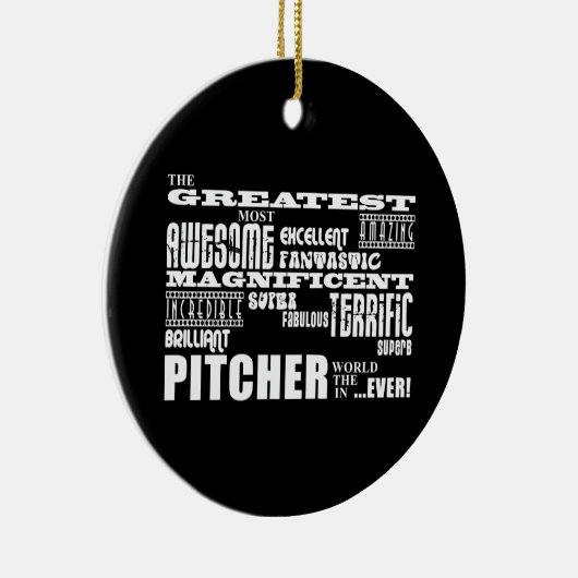 Baseball Pitchers : Grootste pitcher Keramisch Ornament (Rechts)