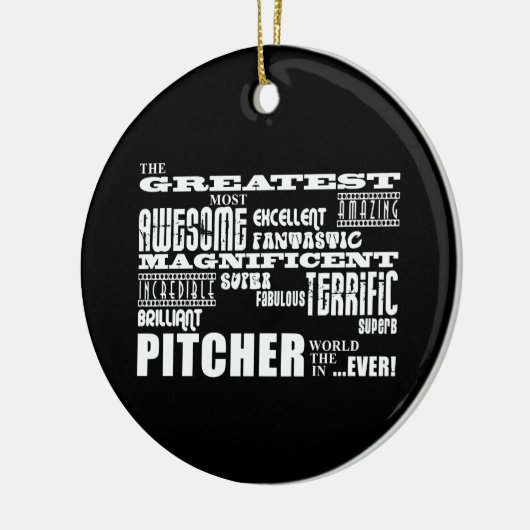 Baseball Pitchers : Grootste pitcher Keramisch Ornament (Links)