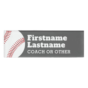 Baseball Player Coach of Teacher - Moderne tekenin Naambadge