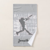Baseball Player Design Bath Towel Set Bad Handdoek (Handdoek)