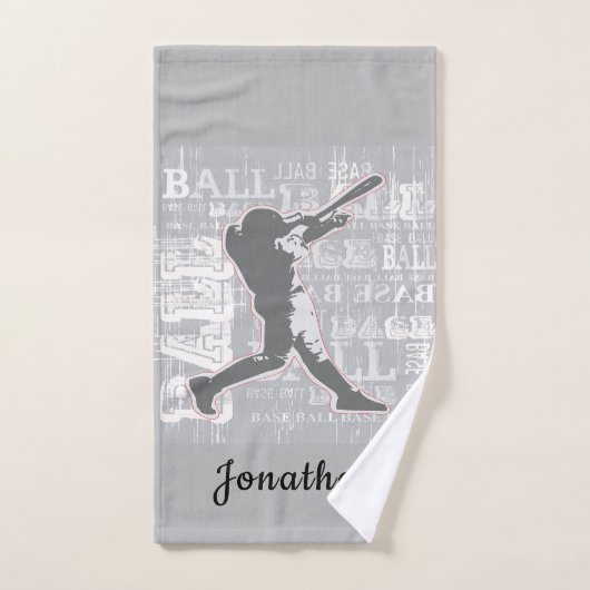 Baseball Player Design Bath Towel Set Bad Handdoek (Handdoek)