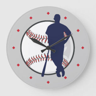 Baseball Player Diamond Marker Grote Klok