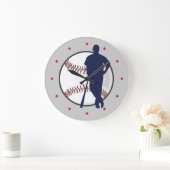 Baseball Player Diamond Marker Grote Klok (Huis)
