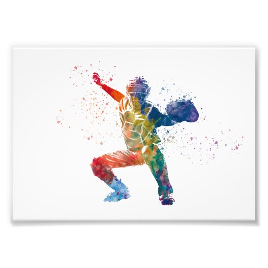 baseball player foto afdruk (Voorkant)