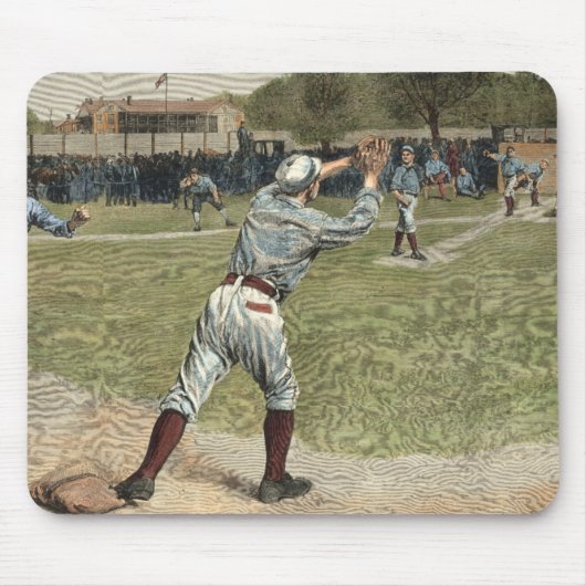 Baseball Player is op de tweede basis uitgevallen Muismat (Voorkant)