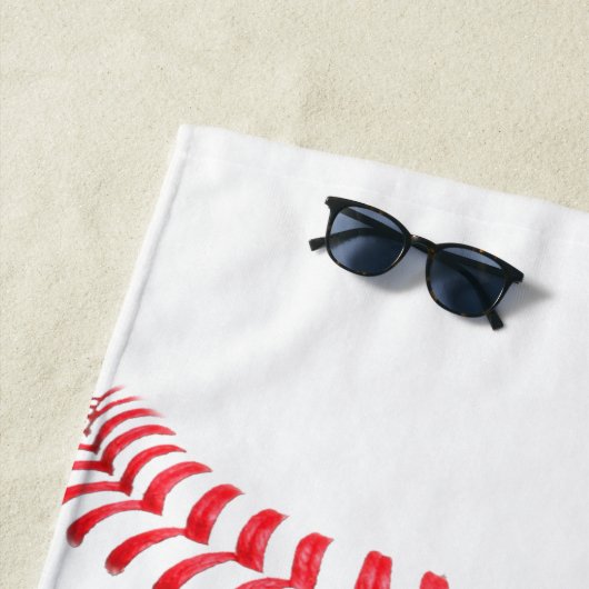 Baseball Player Name, Team Name of Text Custom Strandlaken (In situ)