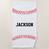 Baseball Player Name, Team Name of Text Custom Strandlaken (Voorkant)
