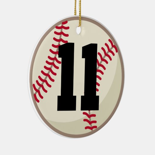 Baseball Player Number 11 Ornament (Rechts)