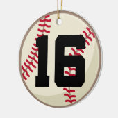 Baseball Player Number 16 Ornament (Links)