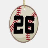 Baseball Player Number 26 Ornament (Rechts)