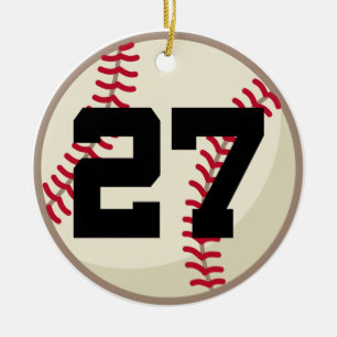 Baseball Player Number 27 Ornament