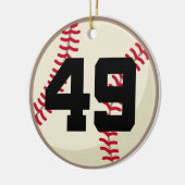 Baseball Player Number 49 Ornament (Links)