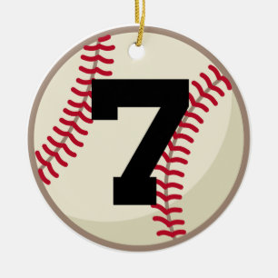 Baseball Player Number 7 Ornament
