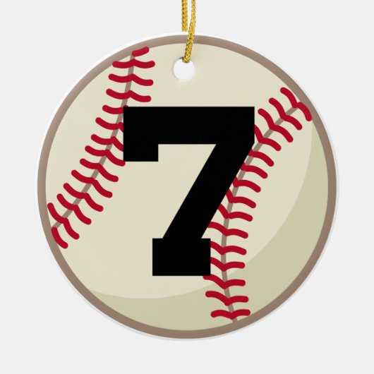 Baseball Player Number 7 Ornament (Voorkant)