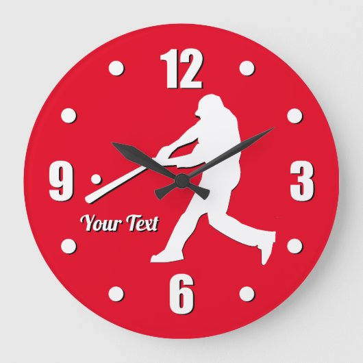 Baseball Player personaliseert grote klok (Voorkant)