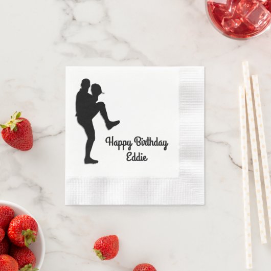 Baseball Player Persoonlijke verjaardag Servetten (Insitu)