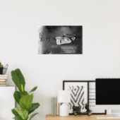 Baseball Player Portrait holding Bat Poster (Thuiskantoor)