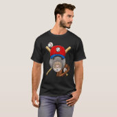 Baseball Player Rat Mouse Pitcher Catcher Baseball T-shirt (Voorkant volledig)