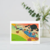 Baseball Player Sliding to Base, aangevend Briefkaart (Staand voorkant)