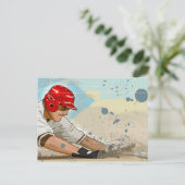 Baseball Player Slik Briefkaart (Staand voorkant)