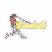 Baseball Player Sticker (Voorkant)