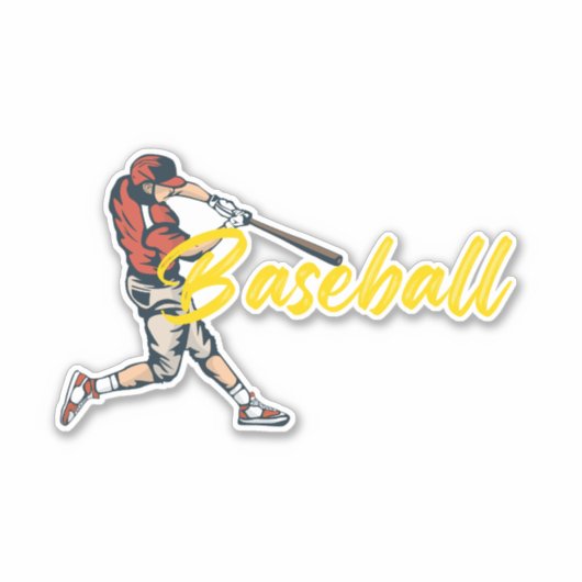 Baseball Player Sticker (Voorkant)