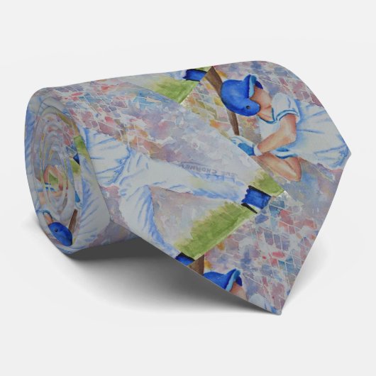 Baseball Player Stropdas (Opgerold)