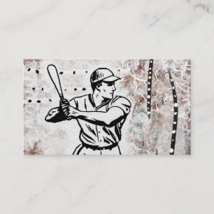 Baseball Player Visitekaartjes - Bruin wit