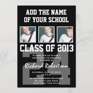 Baseball Player's Afstuderen met Uniform Number Kaart