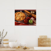 BASEBALL POMME PIE ART POSTER (Cuisine)