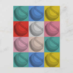 Baseball Pop Art Briefkaart