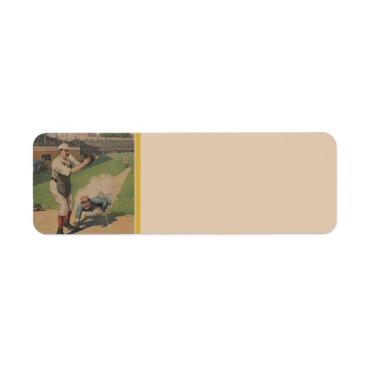 Baseball Poster Return Address Label (Voorkant)