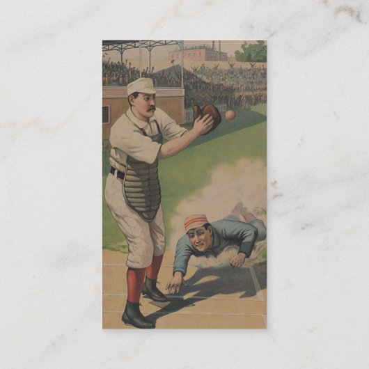 Baseball Poster Visitekaartje (Achterkant)
