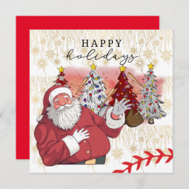 Baseball Prettige feestdagen Kerstmis voor Player  Feestdagenkaart