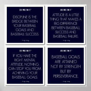 Baseball Quotes for Motivation: Succesvol Poster