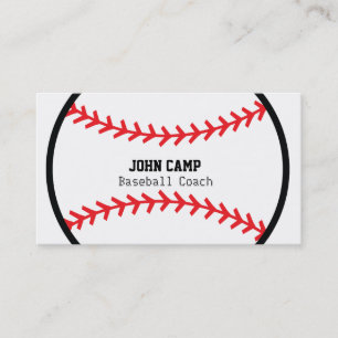 Baseball Red Stitch Coach Sports Visitekaartje