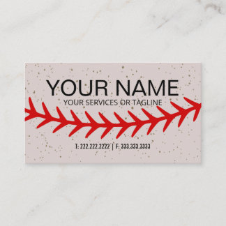 Baseball Red Stitches Lace thema Visitekaartje