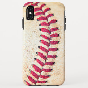  Baseball Red Stitches Sluiten Foto iPhone XS Max Hoesje