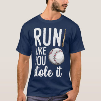 Baseball rennen alsof je het tegenhoudt t-shirt