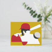 Baseball retro briefkaart (Staand voorkant)