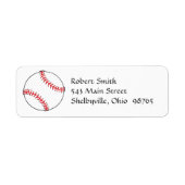 Baseball Return Address Labels (Voorkant)