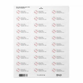 Baseball Return Address Labels (Full Sheet)