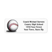 Baseball Return Address Labels (Voorkant)
