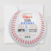 BASEBALL ROND Anniversaire Fête Invitation (Devant)